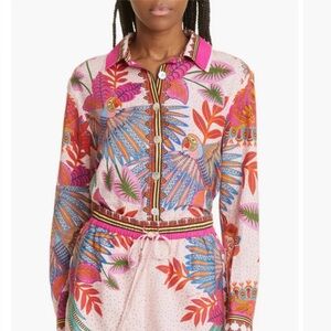 Farm rio | Macaw Scarf Shirt | Macaw Scarf Pink | M